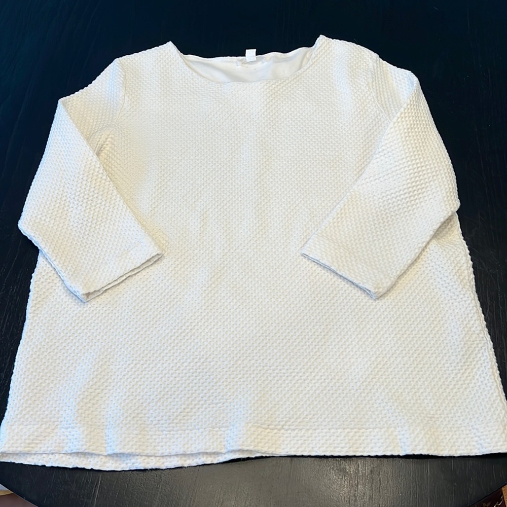 COS textured 3/4 sleeve top